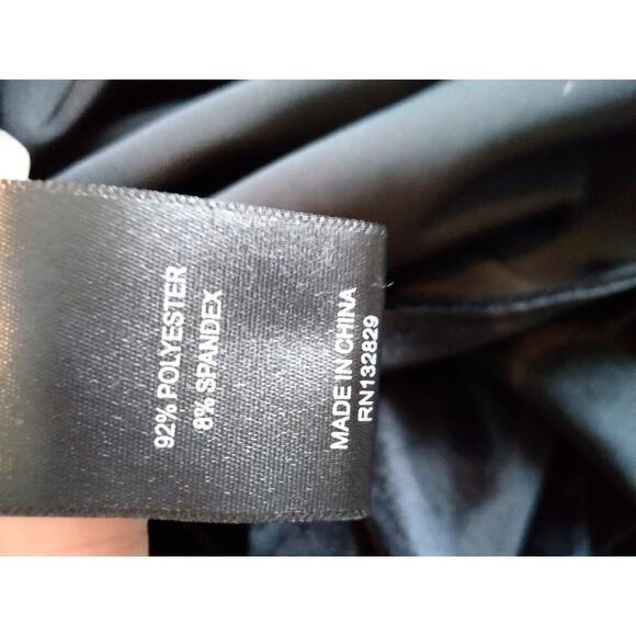 Michael Costello X Revolve Geneva Dress Black Velvet Mini Side Sash Sz XL Prom - Picture 10 of 11